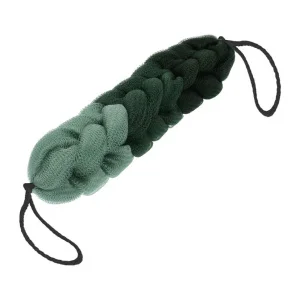 Мочалка-косичка "Гигант" градиент зеленая 120гр 35х7х6,5см soft для бани и сауны "Банные штучки" 41451 *1/30