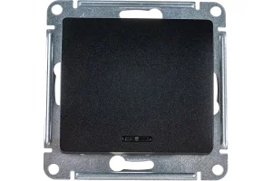 Выключатель 1-кл СП "Glossa" 10А IP20 (сх. 1а) 10AX с подсветкой механизм антрацит SE GSL000713
