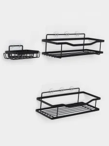 Набор полок для ванной 2шт и мыльница Stölz 10665505 черный