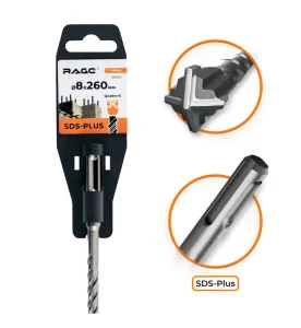 Бур по бетону  8х260мм SDS-Plus Quadro-X RAGE by VIRA 566826 *1