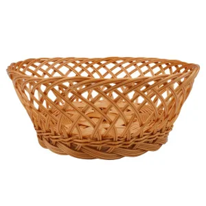 Корзина настольная ажурная "Полиротанг", Д280 Ш280 В110, светло-коричневый Zong-21