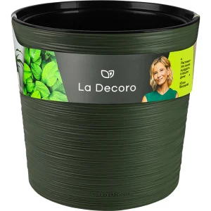 Кашпо д/цветов пласт. 15л тёплая хвоя КШ-0700 (La Decoro) *1