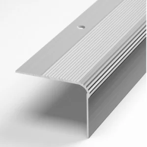 Порожек угол (ПУ 02.900.01л серебро люкс) 900м*54мм*41,8мм