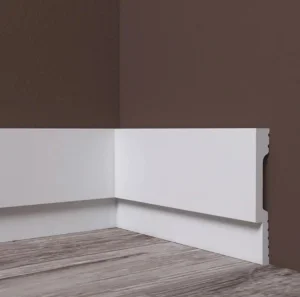 Плинтус-наличник из полимера ультравысокой плотности 1 UHD 42/80D, белый, 2м