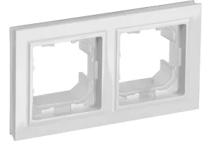 Рамка 2-м "Brite" РУ-2-БрБ-44 IP44 белый IEK BR-M22-44-K01