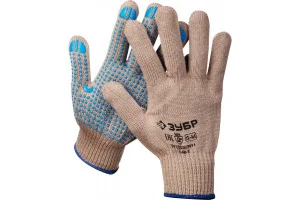 Перчатки утеплённые акриловые покрытие ПВХ точка размер L-XL Зубр Енисей Профессионал 11463-XL *1