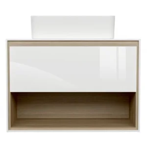 Тумба под раковину подвесная LOUNA 80 со столешницей белый, SP-SZ-LOU80-BL/Wh