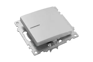 Выключатель 1-кл "Катрин" c индикатором (механизм) белый GLS10-7101-01 Stekker *1