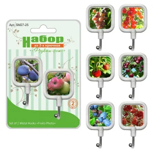Набор крючков Мультидом Фрукты-фото SM27-25 2шт