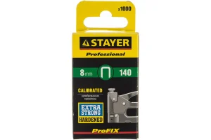 Скобы для степлера 8мм тип 140 G/11/57, калибр 20GA уп-1000шт Stayer Professional 31610-08 *1)