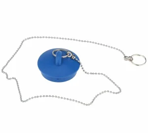 Пробка д/ванны с цепочкой синяя МХТ-3028 (Мирхозторг) *1