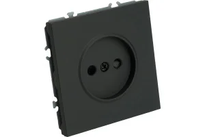 Розетка 1-м "Эмили" с защитной шторкой (механизм) б/з 250В 16А черный уголь RST16-5109-05 Stekker *1