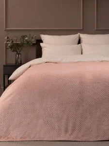 Плед Texrepublic 150х200см фланель жаккард ромбики розовый TF FNJ PI8 044/1520 NC 93404