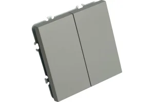 Выключатель 2-кл "Эмили" (механизм) 250В 10А платиново-серый soft touch RSW10-5104-10 Stekker *1