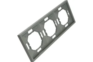 Рамка 3-м "Эмили" платиново-серый soft touch PFR00-5003-10 Stekker *1