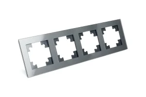 Рамка 4-м "Катрин" стекло графит GFR00-7004-06 Stekker *1