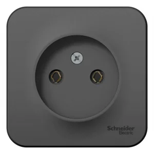 Розетка 1-м ОП BLANCA 16А 250В без шторок без заземл. изол. пласт. антрацит SchE BLNRA000116