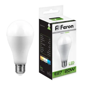 Лампа светодиодная LB-98 Шар E27 20W 175-265V 4000K 25788 (Feron) *1