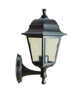 Светильник НБУ 04-60-001 У1 "Леда" (черный, прозрачное стекло)