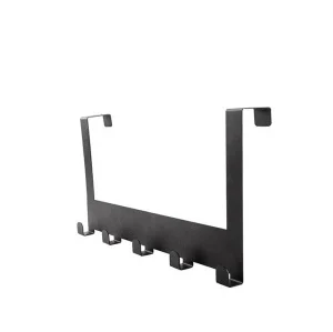 Вешалка на дверь на 5 крючков "Лофт" металл 36х18,5х6см черная Verda Line Б3090 *1