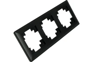 Рамка 3-м "Катрин" пластик черный PFR00-7003-05 Stekker *1
