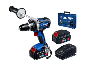Дрель-шуруповерт аккумуляторная Зубр Профессионал DB-211-42 Т7 20В 100Н·м 2 АКБ, кейс