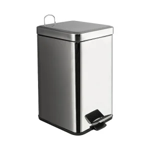 Ведро квадратное 12л с педалью Санакс 10812 хром