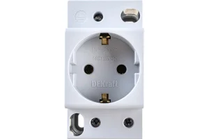 Розетка модульная РМ-102 16А 220В 2P+PEN на DIN-рейку DEKraft 18012DEK