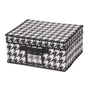 Короб для хранения "Пепита", Д330 Ш280 В150, черно-белый