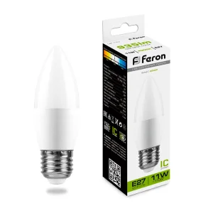 Лампа светодиодная LB-770 Свеча E27 11W 175-265V 4000K 25944 (Feron) *1