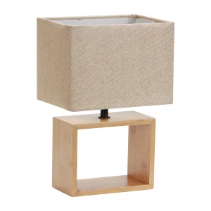 Светильник настольный UML-B401 E27 LIGHT GREY/WOOD декоративный под лампу Е27, 40W. Механический выключатель. Светло-серый. ТМ Uniel