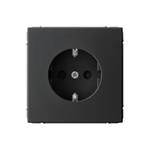 Розетка 1-м СП "Artgallery" с заземлением со шторками, 16А, механизм, карбон GAL001045 (Systeme Elec