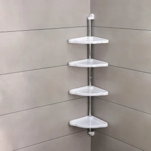 Полка угловая 4-яр Elancia 24х24х98,3см белый Berossi 868858