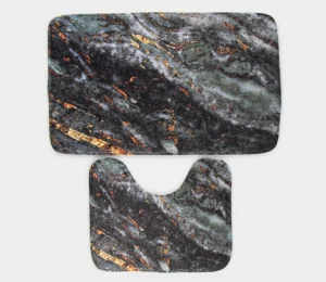 Набор ковриков для ванны и туалета 2шт 79х50, 50х39см Мрамор серый 5148848