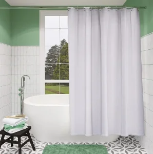 Штора для ванной полиэстер 180х180см Fora белый 001-Е