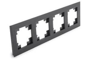 Рамка 4-м "Катрин" стекло черный GFR00-7004-05 Stekker *1