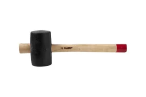 Киянка резиновая 340гр черная резина деревянная рукоятка Зубр 2050-55 *1