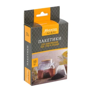 Пакетики для заваривания чая и трав на завязках, 50 шт, 8*10 см EAT&FIT