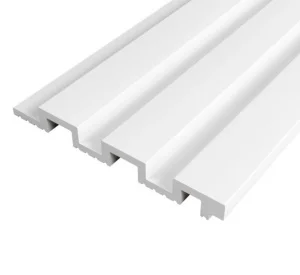 Панель 3D стеновая из полимера ультравысокой плотности 4 UHD 01/130L белая 130ммх3м