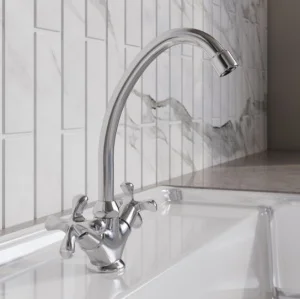 Смеситель для кухни двуручный с высоким поворотным изливом Avrora Dune AV2220