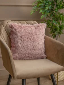 Наволочка декоративная мягкий мех TF Fn072 PI4v 40х40см розовая пудра 18582 (Buenas noches) *1