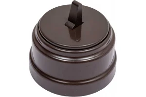 Выключатель 1-кл "Ретро" тумблерный 10А ОУ А110-2203 шоколад (Bylectrica) *1