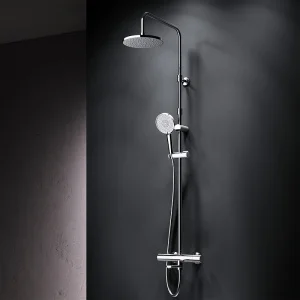 Душевая система AM.PM X-Joy F0785A500 стойка с тропическим душем, термостатом, смесителем, изливом,