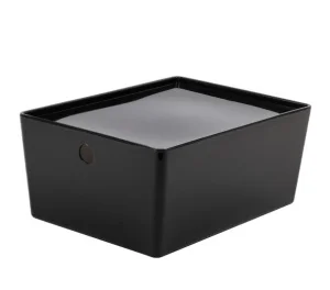 Контейнер VERSA L, 12л с крышкой, прозрачный черный