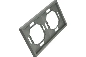 Рамка 2-м "Эмили" платиново-серый soft touch PFR00-5002-10 Stekker *1