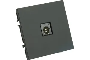 Розетка TV 1-м "Эмили" (механизм) 75 Ом 5-862МГц черный уголь soft touch RST00-5108-05 Stekker *1