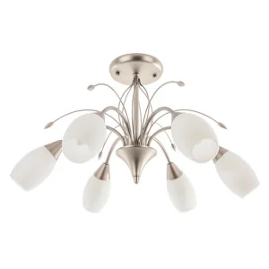 Люстра 12121/6SN MK белый сатин ЭкономСвет