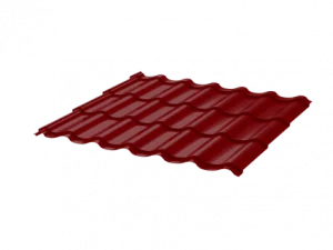 Металлочерепица (профиль) М4 2 Стандарт ПЭ 1180х3000 0,45 RAL3005 красное вино