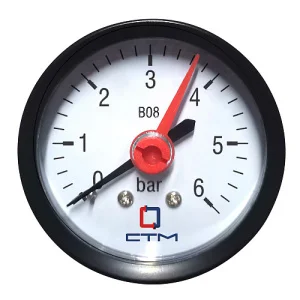 Манометр аксиального подключения 1/4", измерение до 6 бар  CPM14A06 (СТМ) *1/100