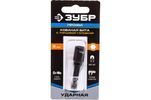 Бита ударная с торцевой головкой 8х50мм магнитная Зубр Профессионал 26375-08 *1